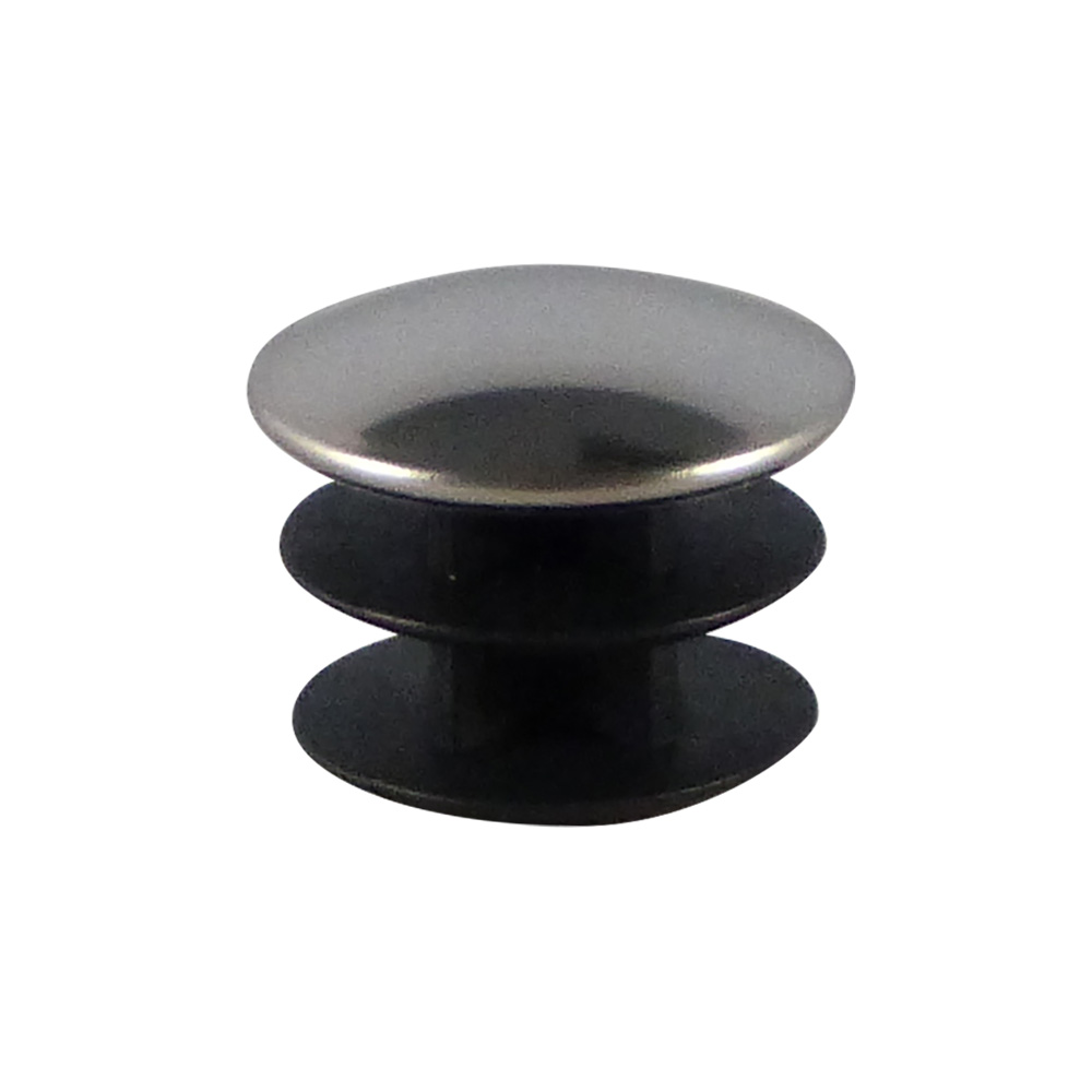 Round end cap insert with nickelled metal cover 35mm 1 2mm