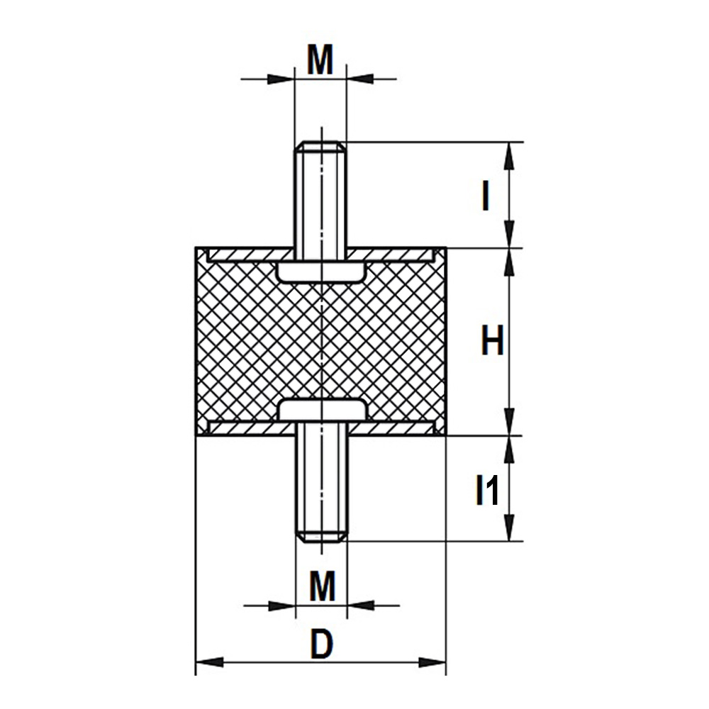 Anti-vibration Bobbin Mount Type A - Cylindrical - Verpas B.V.